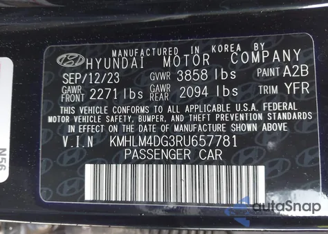 2024 Hyundai Elantra Sel from USA, damaged, VIN KMHLM4DG3RU657781